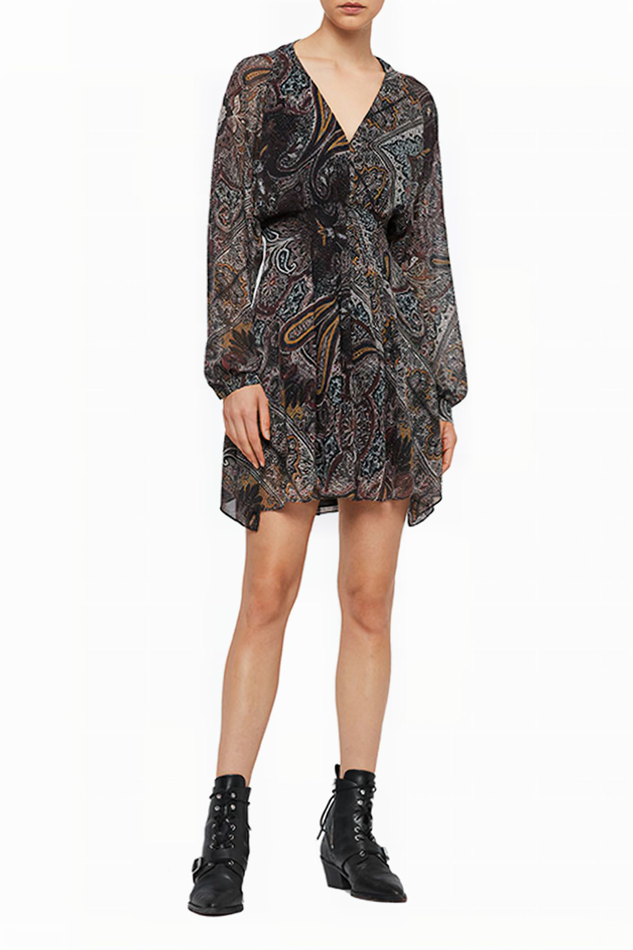 NICHOLA SCARF DRESS PURPLE 2