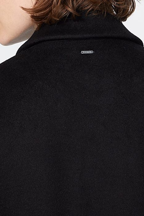 BLACK WOOL-BLEND CLOTH LONG COAT BLACK 4