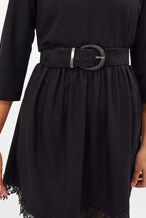 BLACK SUEDE WIDE BELT 3