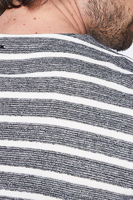 BLACK WITH ECRU STRIPES SWEATSHIRT 4