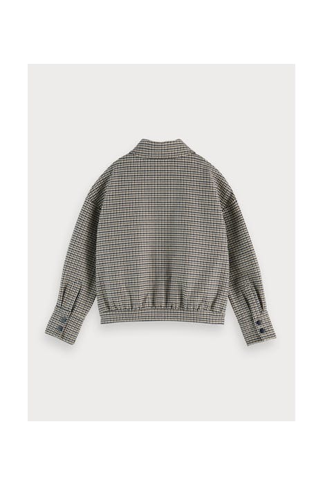TAILORED HEAVY JERSEY BOXY FIT JACKET IN HOUNDSTOOTH PATTERN 2