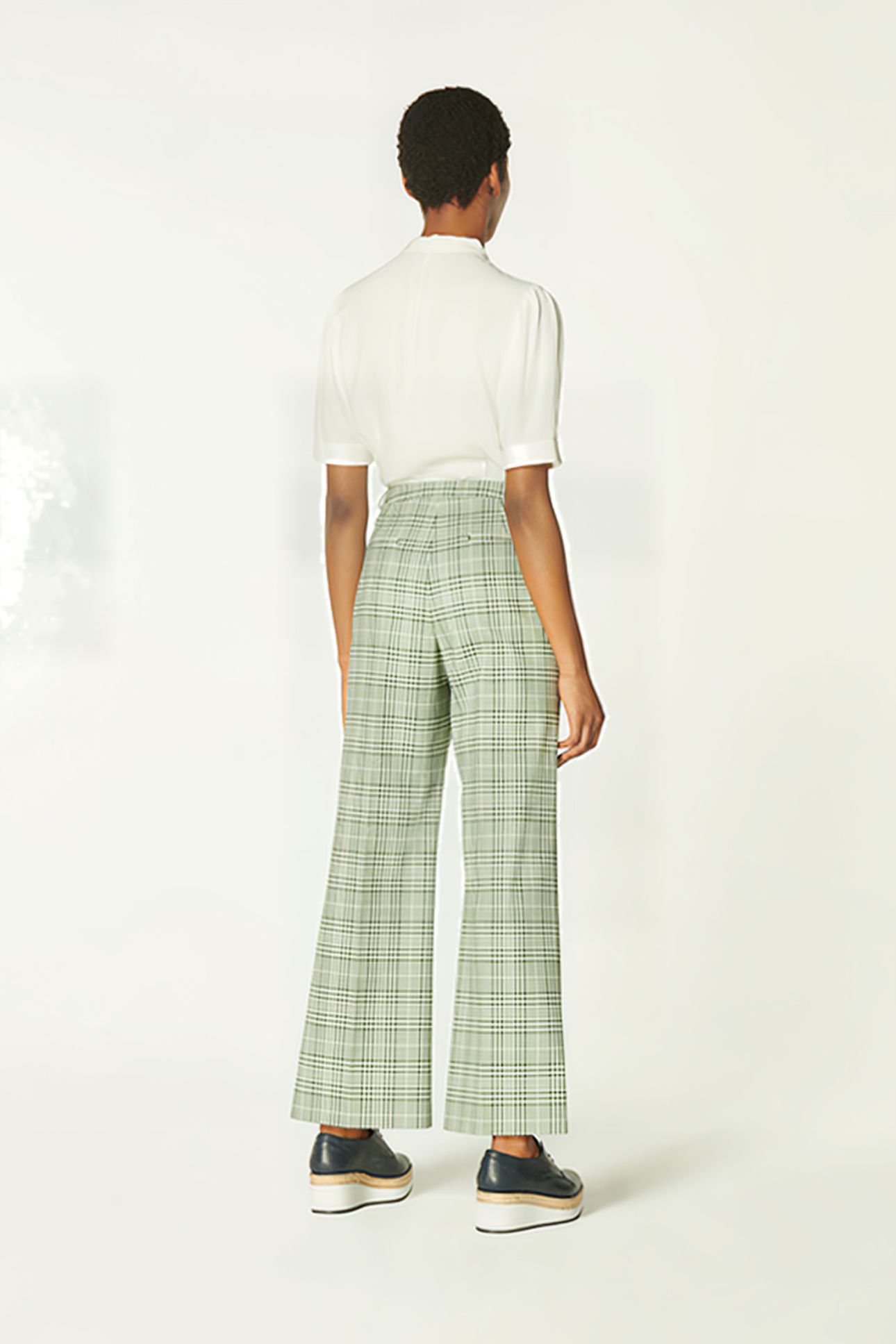 FAYE WIDE-LEG & FLARED JEANS  GREEN 2