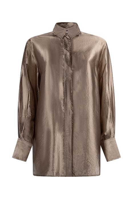 AKIRA METALLIC SHIRT GREY TAUPE 1