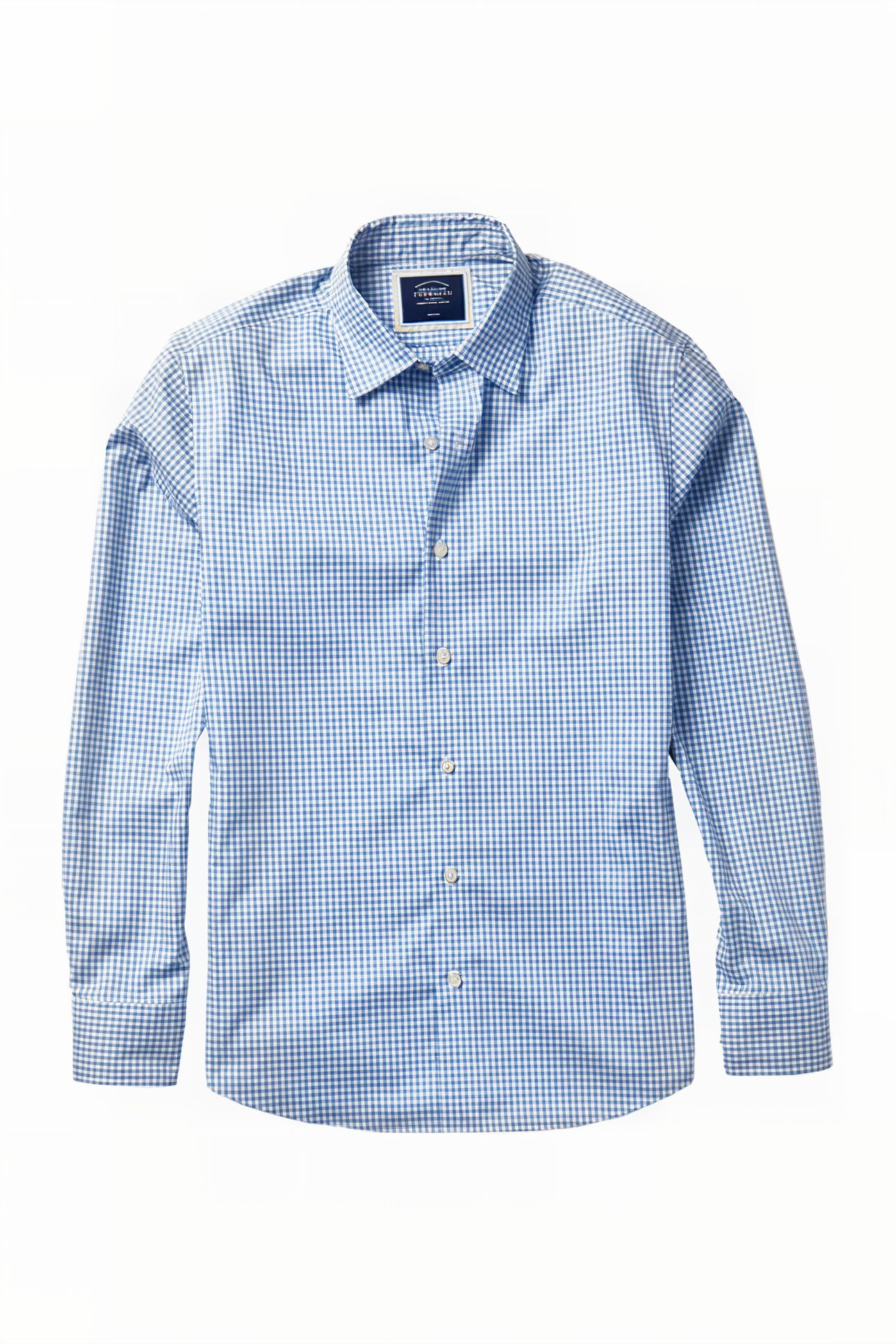 BLUE EXTRA SLIM FIT CLASSIC COLLAR BRIGHTON COLLECTION CHECK 1