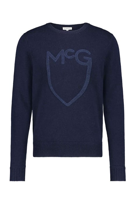 MCG SHIELD TOWEL LOGO CNECK SWEATER BRIGHT NAVY 1