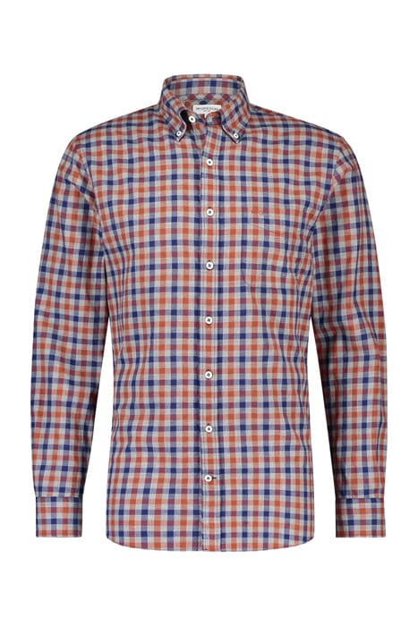 MCG RF MELANGE CHECK SHIRT SQUASH ORANGE 1