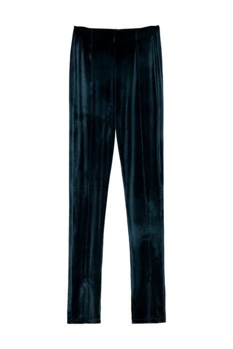 GROENE VELVET LEGGING MET SPLIT GREEN GREEN 3