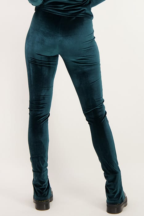 GROENE VELVET LEGGING MET SPLIT GREEN GREEN 6