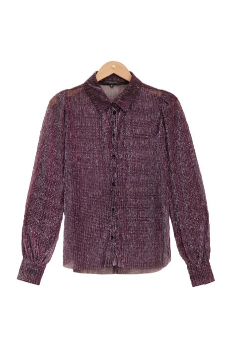 PAARSE BLOUSE MET PLISSÉ PINK PINK 1