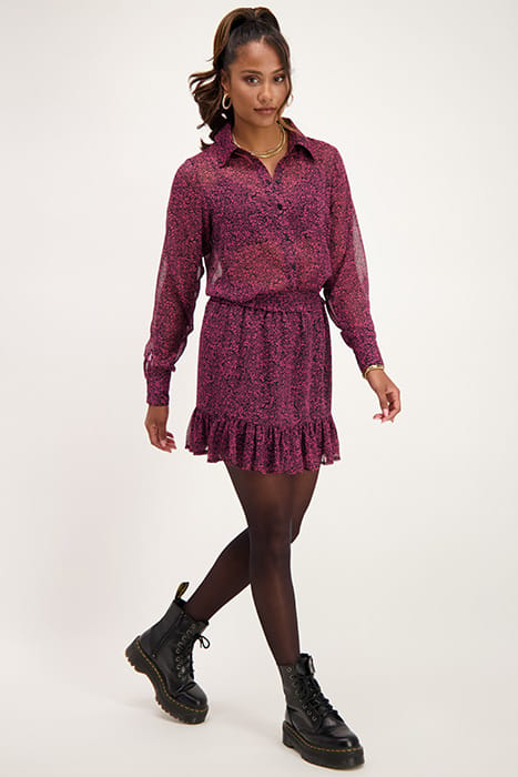 ZWARTE BLOUSE MET GALAXY PRINT BLACK BLACK 3