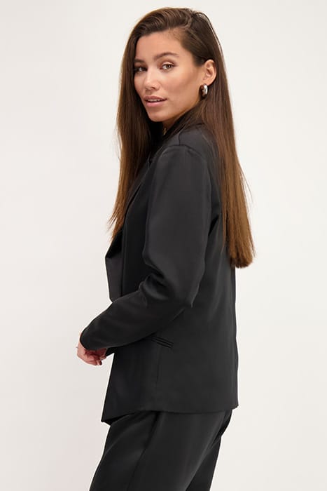 ZWARTE SATIJNEN LOOK BLAZER BLACK BLACK 5