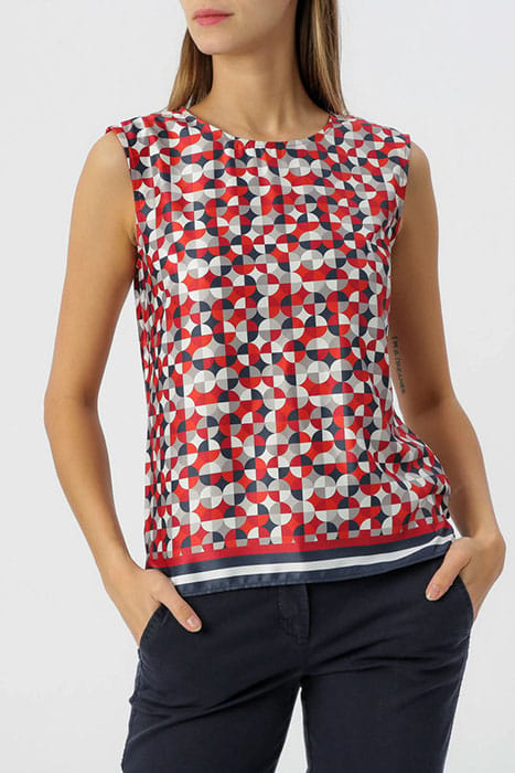 SHIRT SLLS STRIPED BOARD RED 1