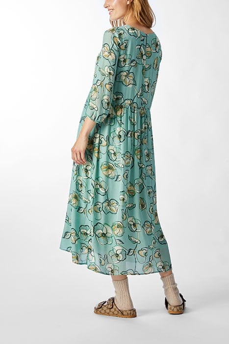 DRESS LONG PRINTED AQUA 3