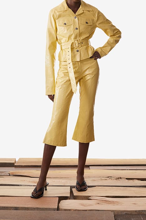 YELLOW OSTRICH KIRA PANTS 1