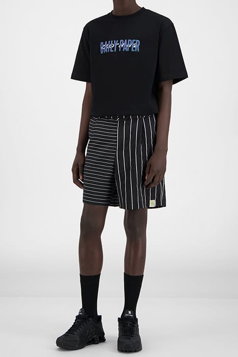 BLACK STRIPED HORI SHORTS 2