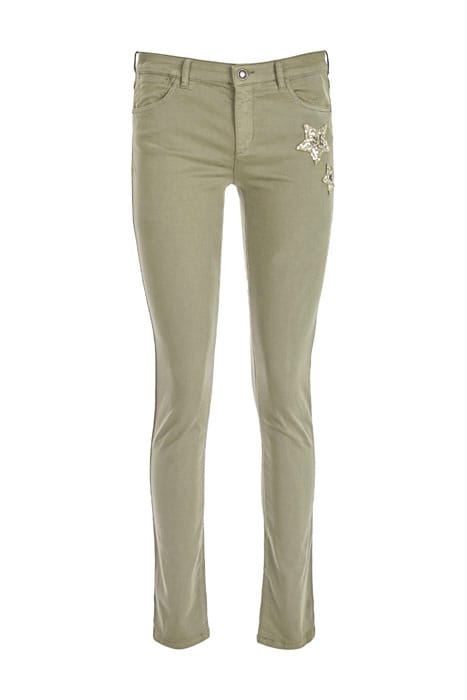 COTTON 5 POCKET PANTS GREEN 1