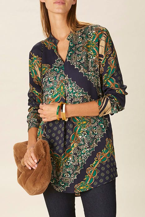 LONG VISCOSE SHIRT BLUE 2