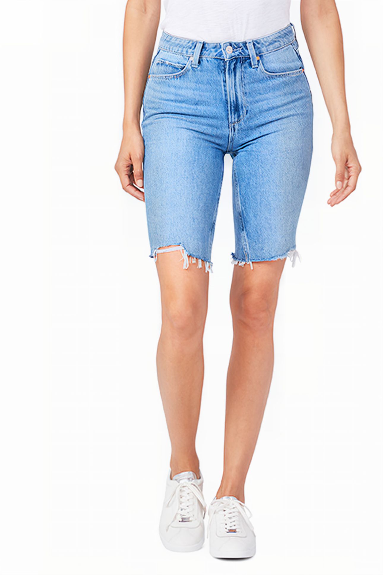 ROBBIE HR LONG SHORT RAW HEM ROSSI DIST DISHEVELED HEM 1