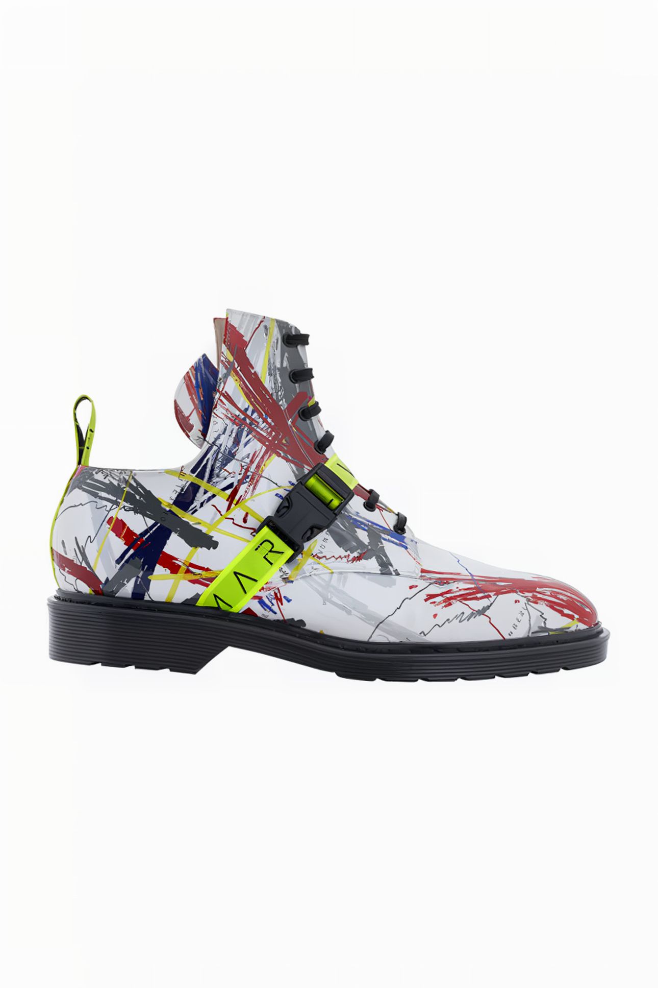UNISEX PRINTED COMBAT BOOTS BRUSH PRINT. 1