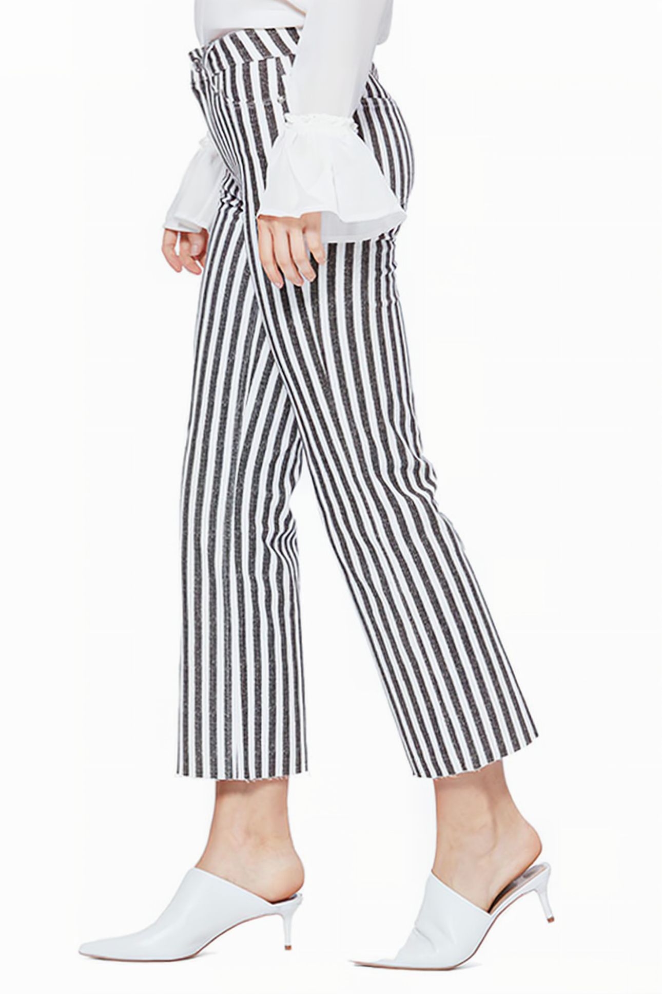 ATLEY ANKLE FLARE RAW HEM COVE STRIPE 3