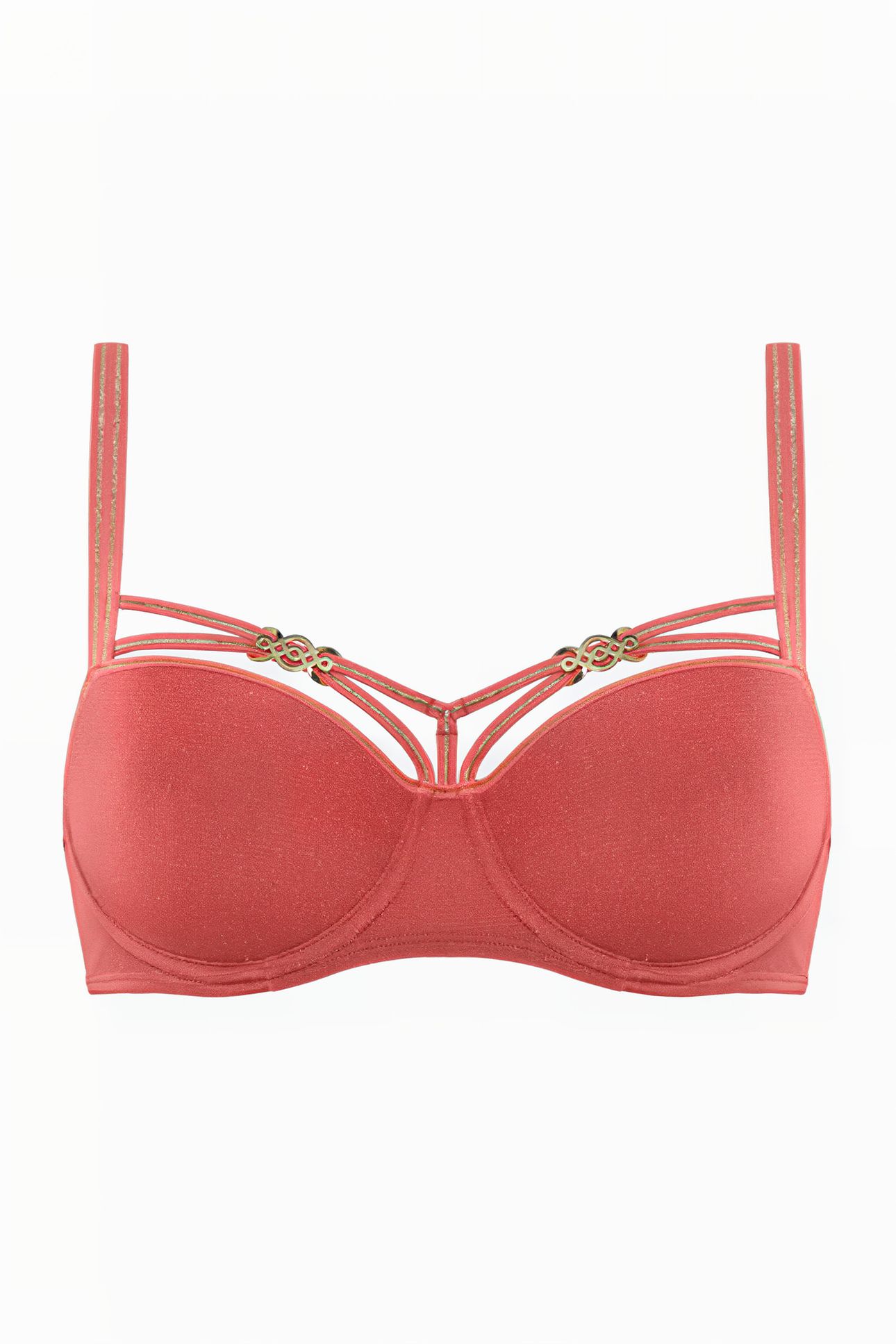 FOREVER SECRET SPARKLING ROSE PLUNGE BALCONY BRA 3