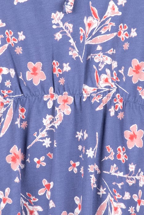 FRILL NECK JERSEY TUNIC BLUE MULTI 3