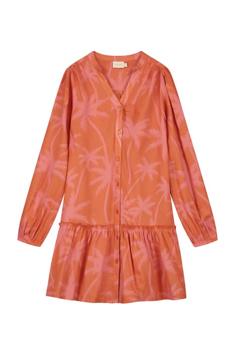GIRLS TENERIFE DRESS VACATION PALM SPICE ROUTE BROWN 1