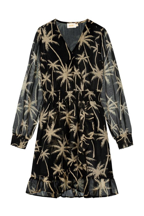 GIRLS SANTIAGO DRESS VACATION PALM BLACK 1