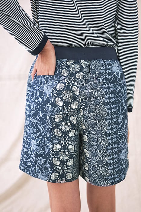 EFFIE LINEN SHORTS BLUE 4