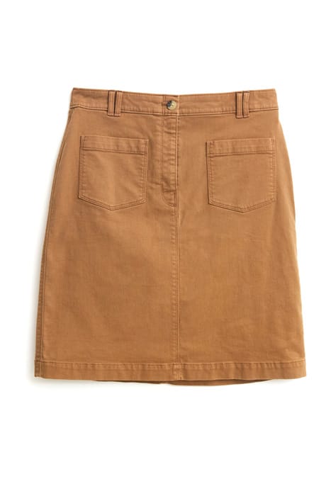 MELODY  COTTON SKIRT DARK TAN 1