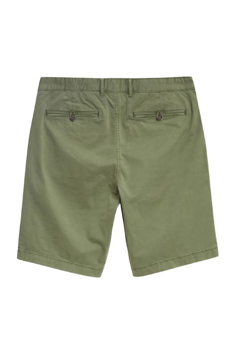 SUTTON ORGANIC CHINO SHORT KHAKI GREEN 5