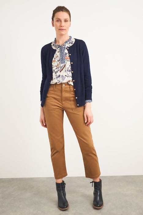 DENBY 7/8 TROUSERS MID BROWN 3