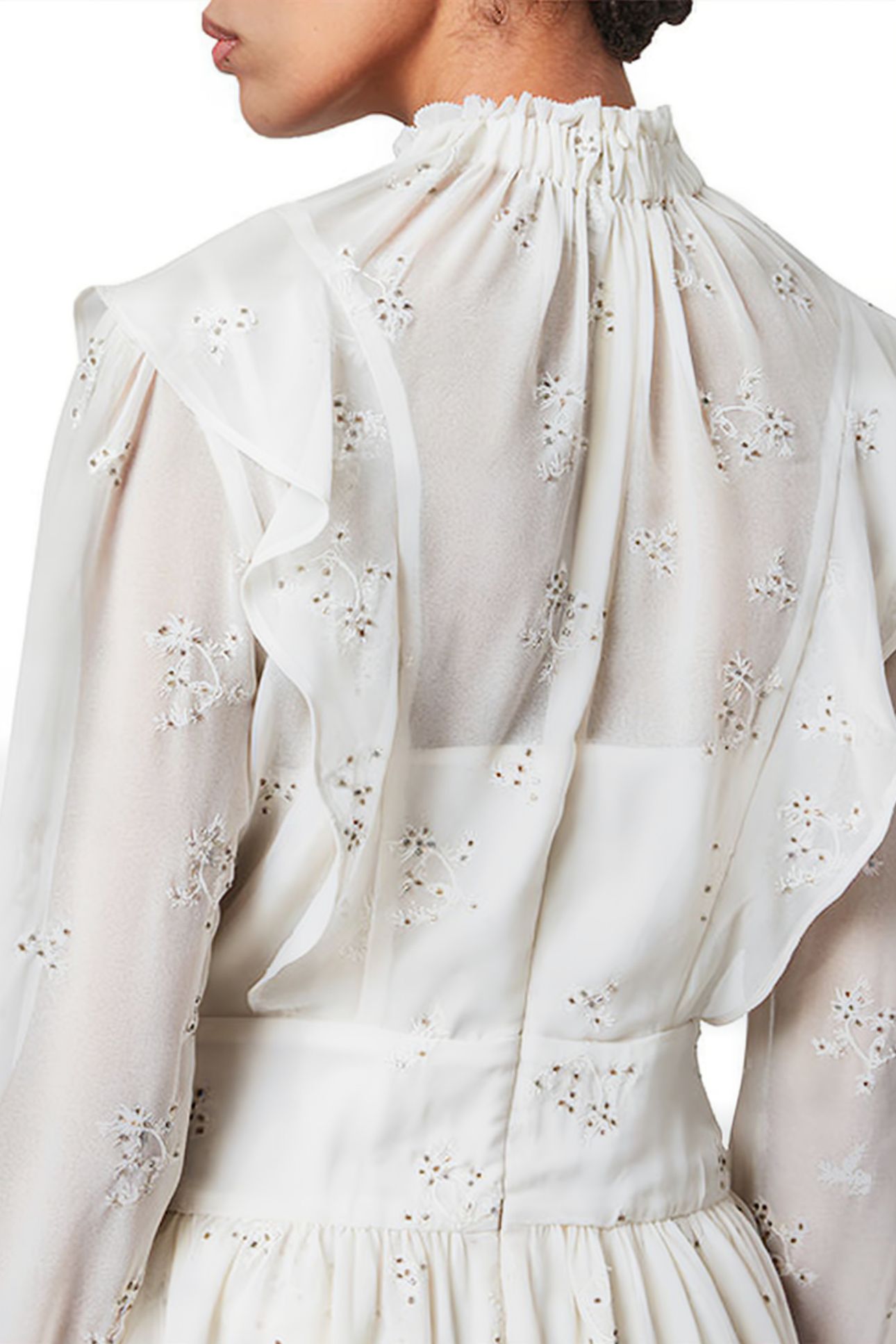 AISLYN DITSY DRESS CHALK WHITE 3