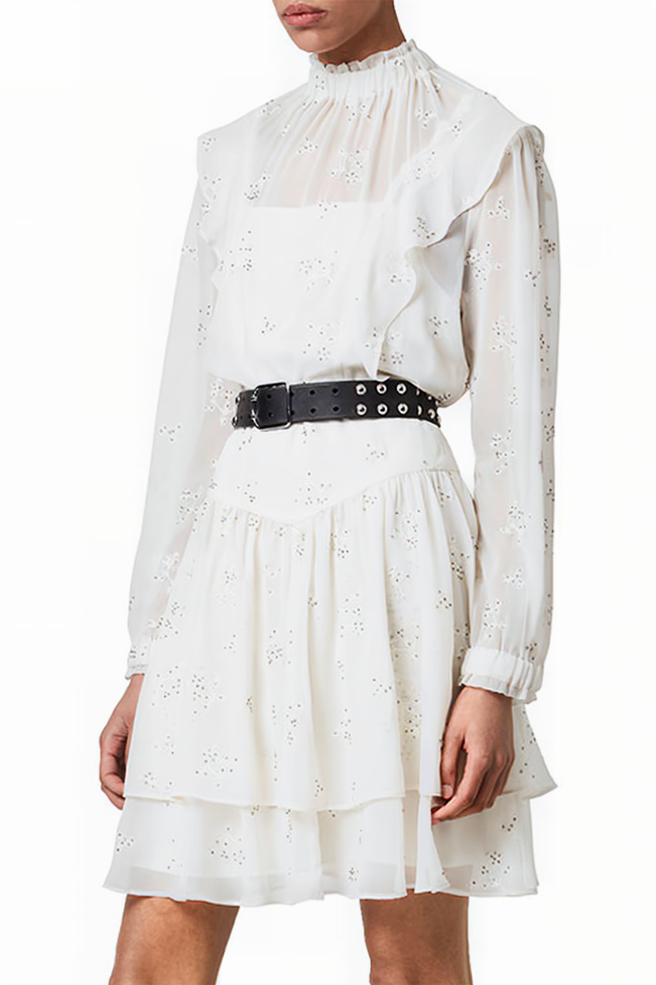 AISLYN DITSY DRESS CHALK WHITE 2