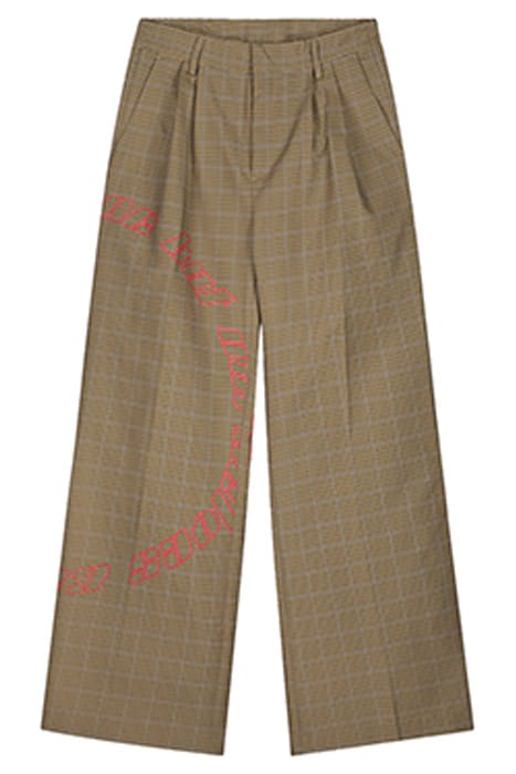 SAND CHECKED KEANU PANTS 1