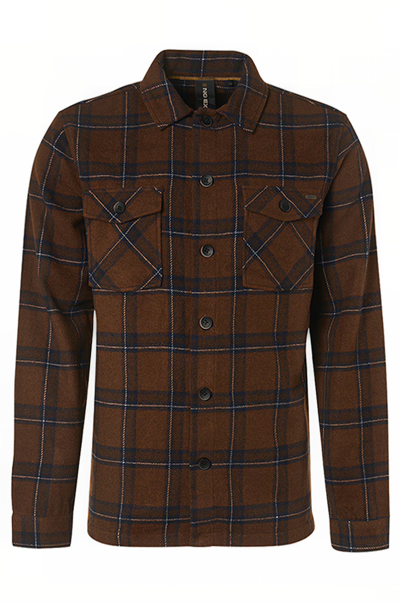 OVERSHIRT BUTTON CLOSURE CHECK WITH WOOL CAMEL 1