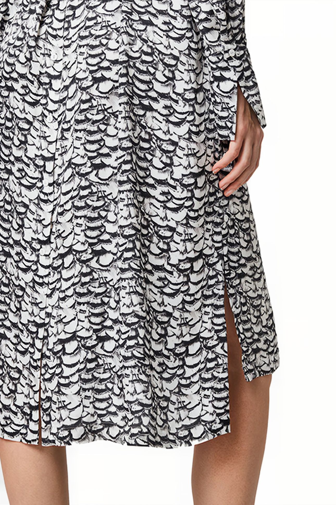 ANYA PLUME DRESS CHALK WHITE 7