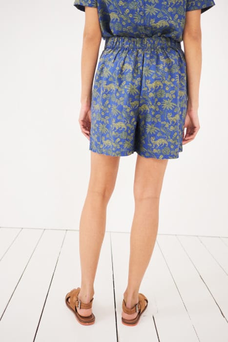 HAYLEY LINEN SHORTS BLUE PRINT 3
