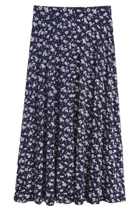 JADA ECO VERO JERSEY SKIRT NAVY PRINT 1