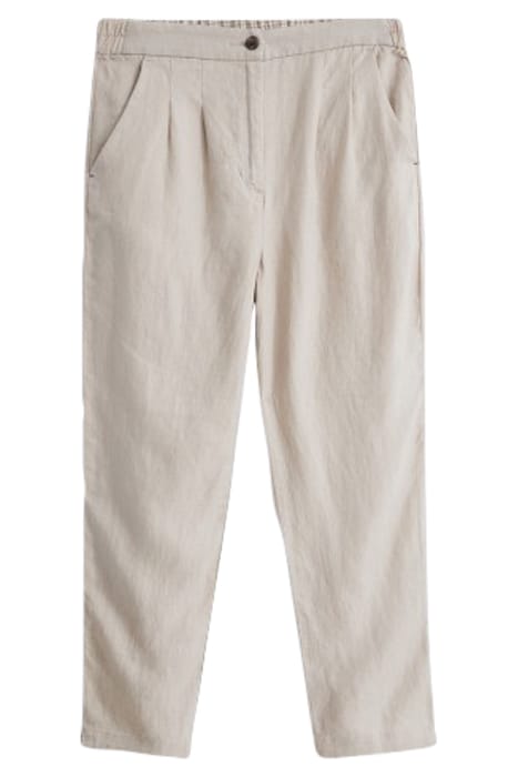MADDIE 7/8 LINEN TROUSER GREY 1