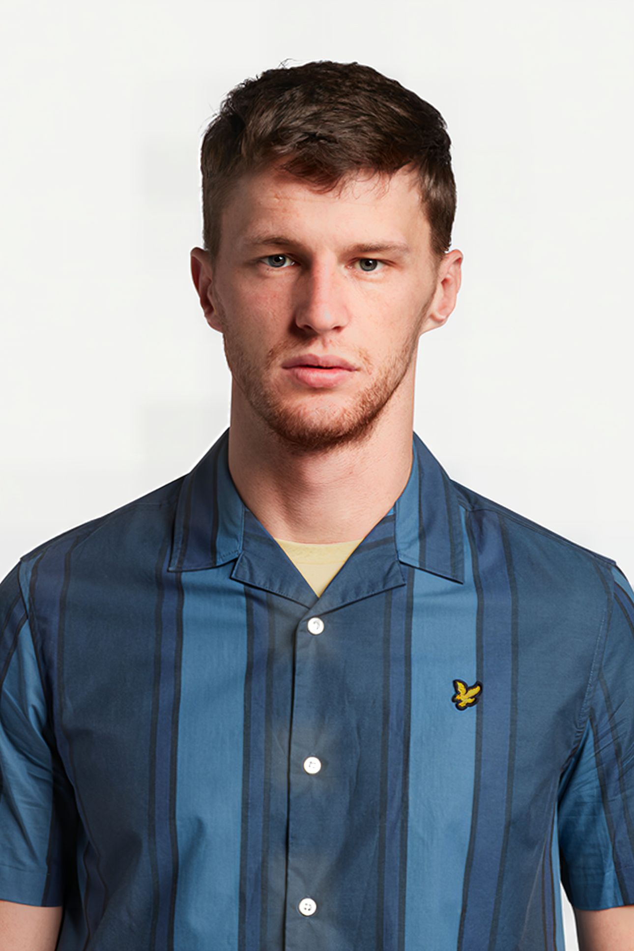 VERTICAL STRIPE RESORT SHIRT SLATE BLUE/ NAVY 4