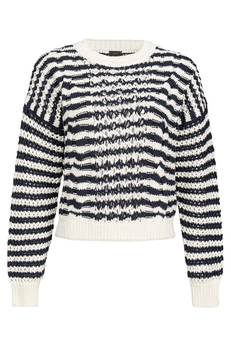 CALASPARRA MAGLIA COTONE BICOL CREAM/BLUE 7