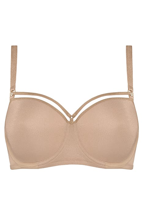 SPACE ODYSSEY SAND AND GOLDEN LUREX BALCONY BRA 1