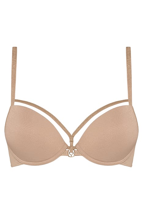 SPACE ODYSSEY SAND AND GOLDEN LUREX PUSH UP BRA 1