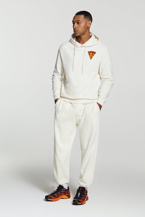 MEN PIZZA SLICE HOODIE JET STREAM WHITE 4