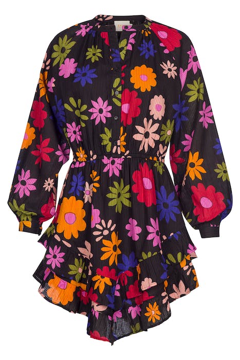LADIES ROUEN DRESS RETRO FLOWER 1