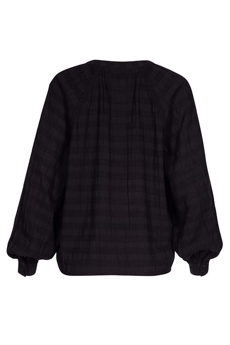 LADIES PLYMOUTH BLOUSE TASMANIA STRIPE BLACK 5