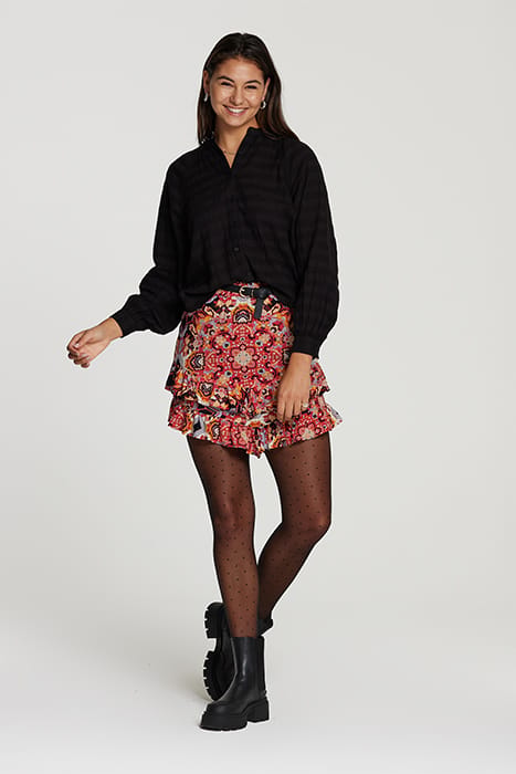 LADIES BOLOGNA SKIRT BOHO AZTEC OLD RED 2