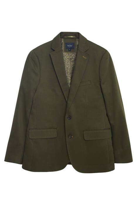 YORK TEXTURE COTTON BLAZER KHAKI GREEN 1