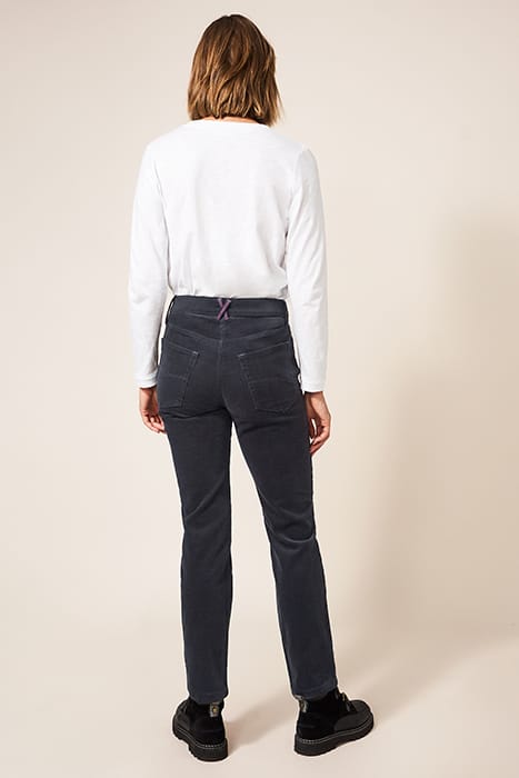 BROOKE STRAIGHT CORD TROUSER DARK GREY 3